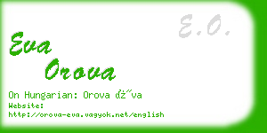 eva orova business card
